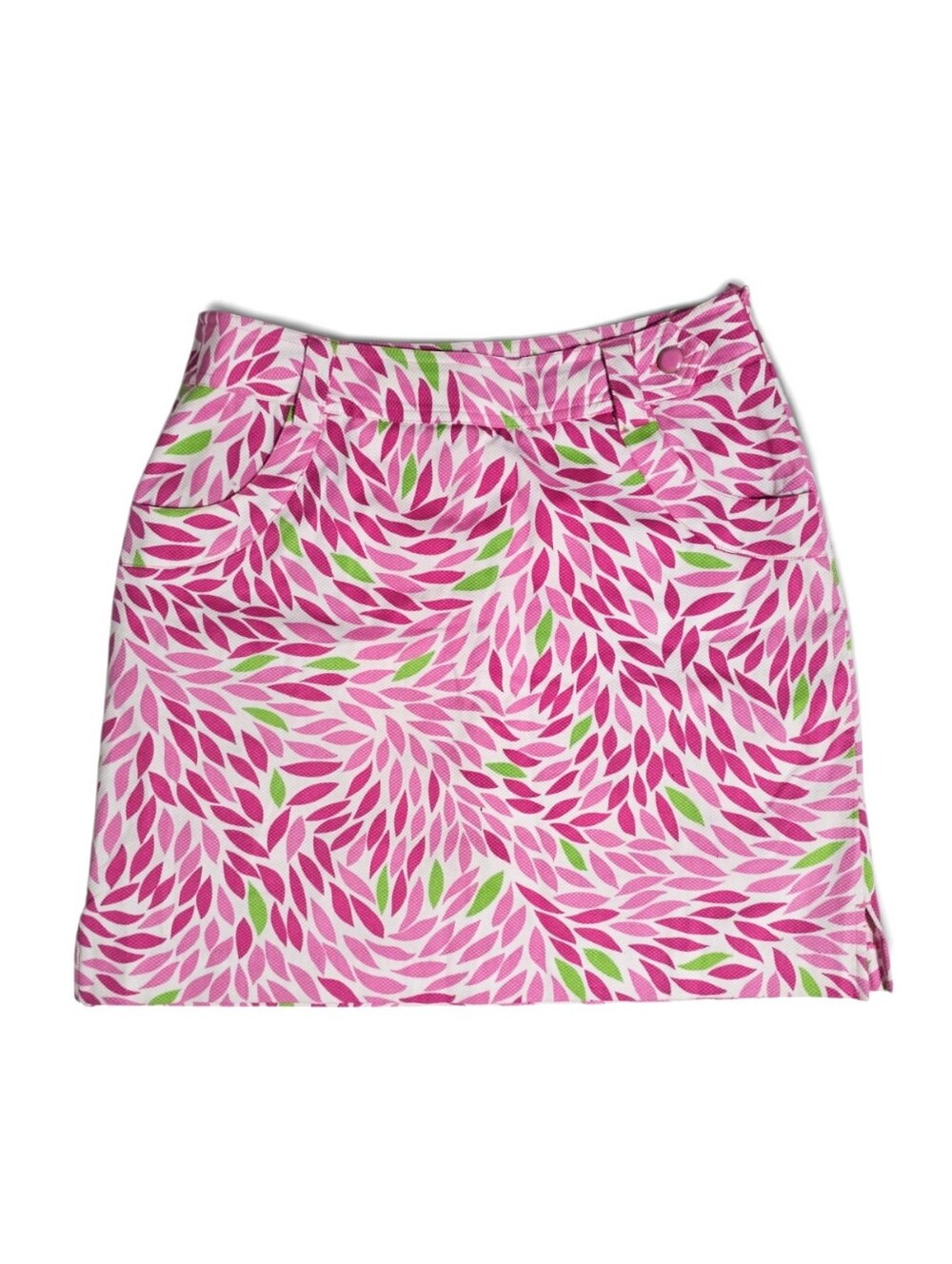 EP Pro Pink & Green Leaf Pattern Golf Skort Womens Size 6